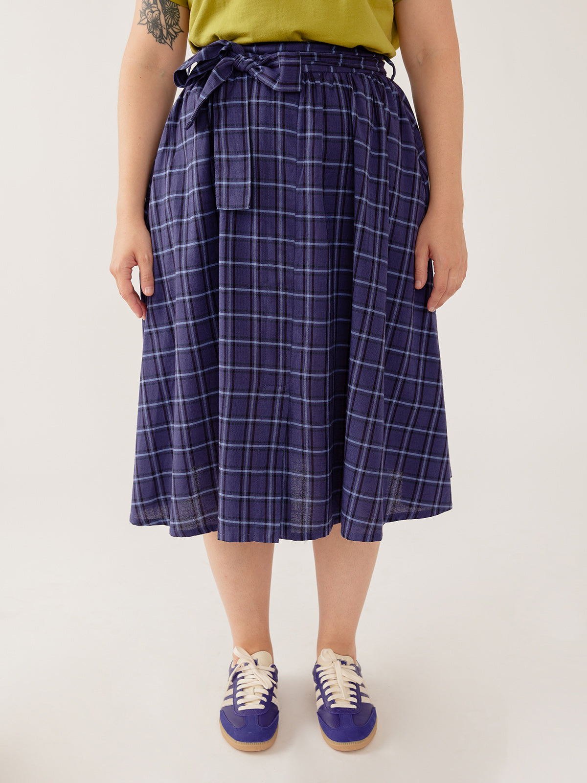 Laci Skirt - Indigo Plaid - Image 2