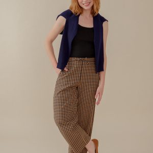 Odelia Top - Black and Tan Gingham - Image 7