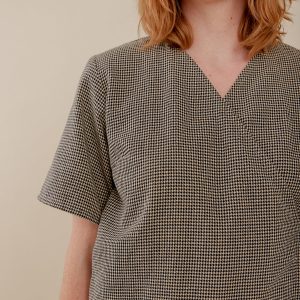 Winona Wrap Top - Houndstooth - Image 3