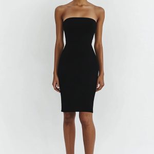 Strapless Bodycon Little Black Dress