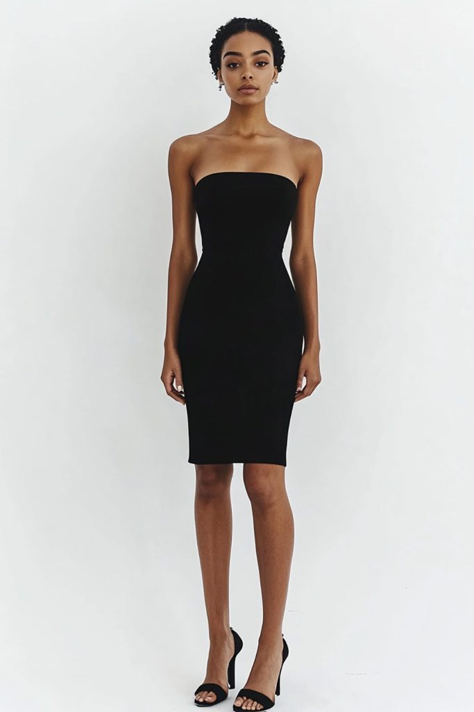 Strapless Bodycon Little Black Dress