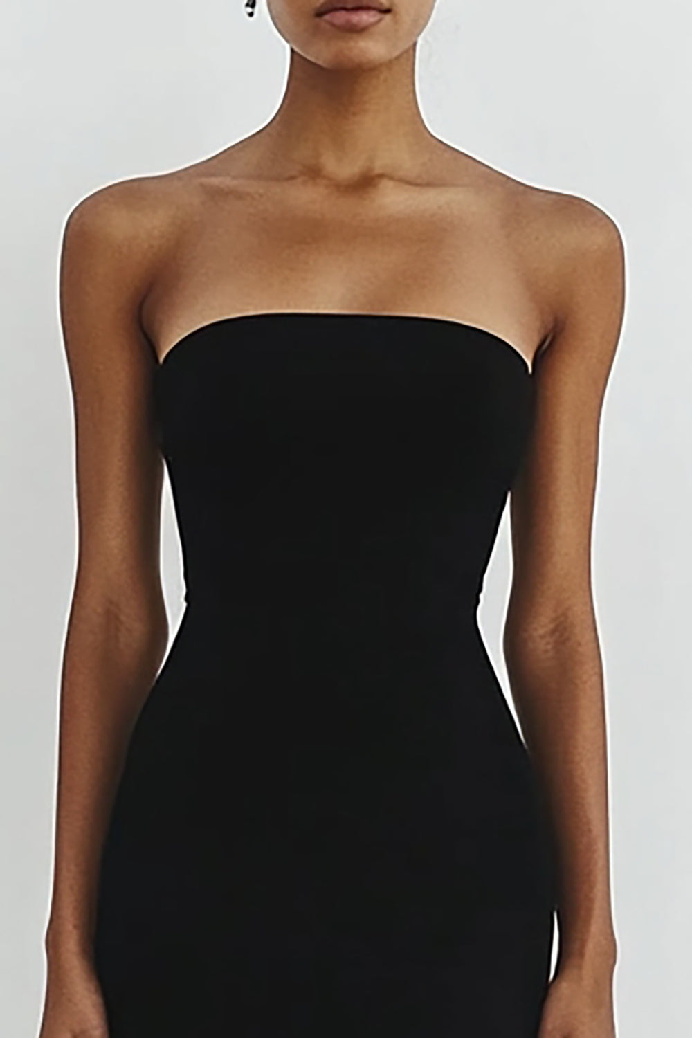 Strapless Bodycon Little Black Dress - Image 2